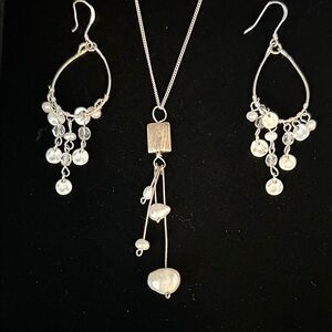 Chic Silver and Pearl Earrings